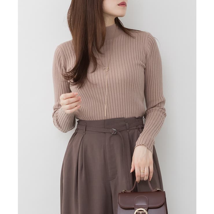 ハイネックリブニットトップス | atONE | 詳細画像25 