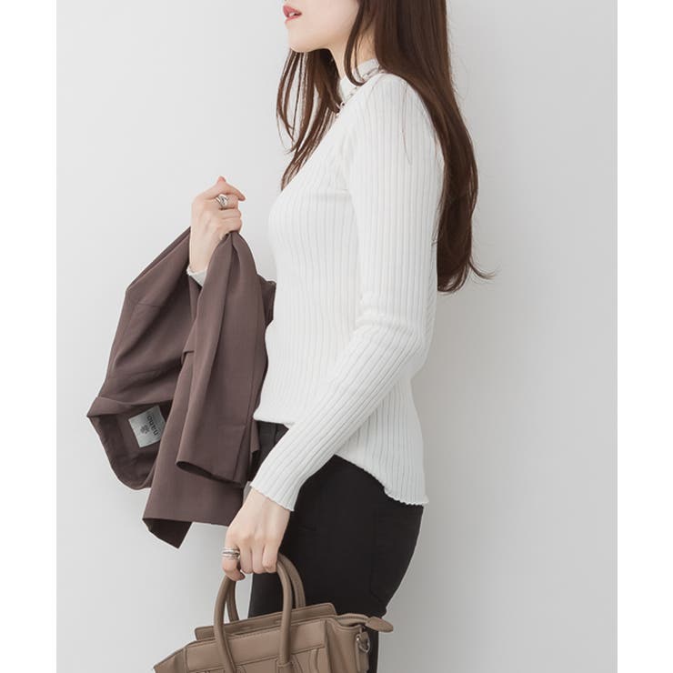 ハイネックリブニットトップス | atONE | 詳細画像30 