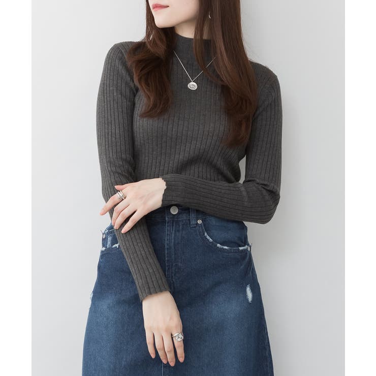 ハイネックリブニットトップス | atONE | 詳細画像34 