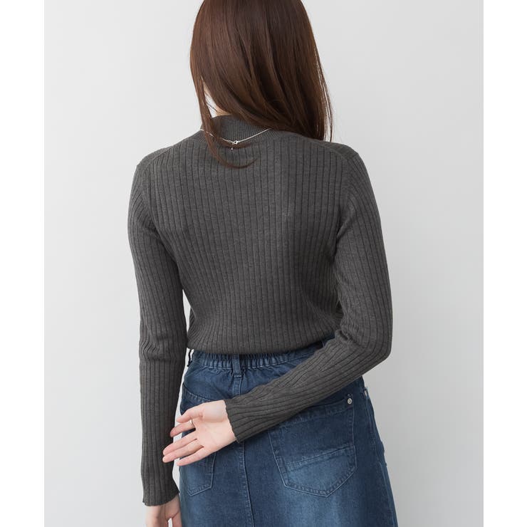 ハイネックリブニットトップス | atONE | 詳細画像36 