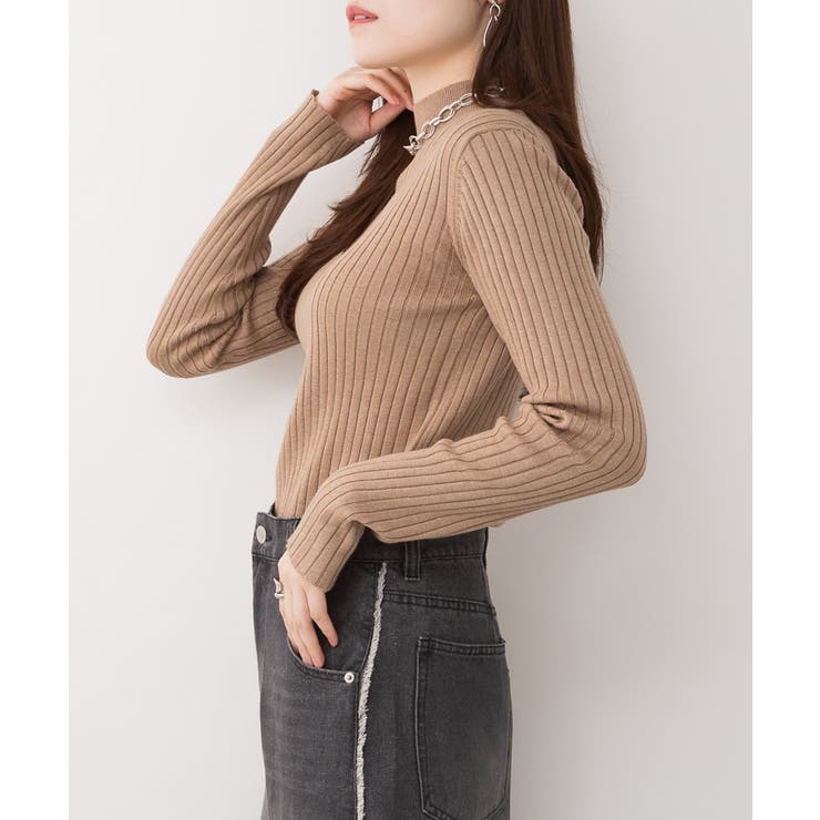 ハイネックリブニットトップス | atONE | 詳細画像41 