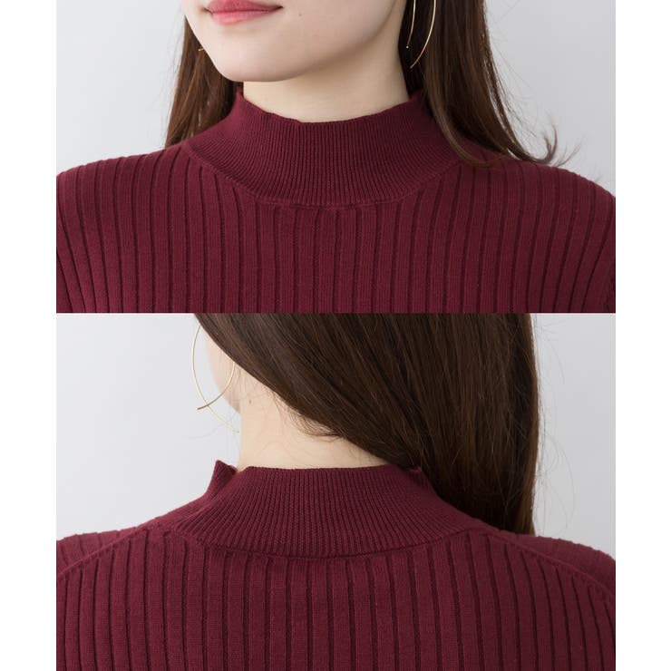 ハイネックリブニットトップス | atONE | 詳細画像44 