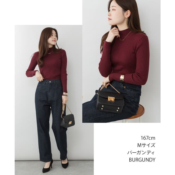 ハイネックリブニットトップス | atONE | 詳細画像2 