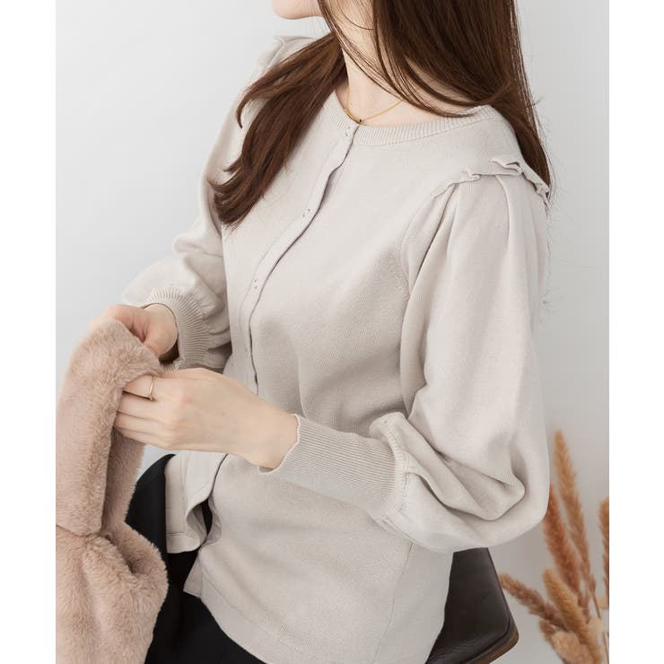 フリルスナップカーディガン | atONE | 詳細画像14 