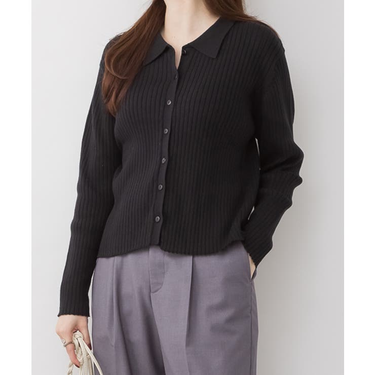 リブポロニットカーディガン | atONE | 詳細画像24 