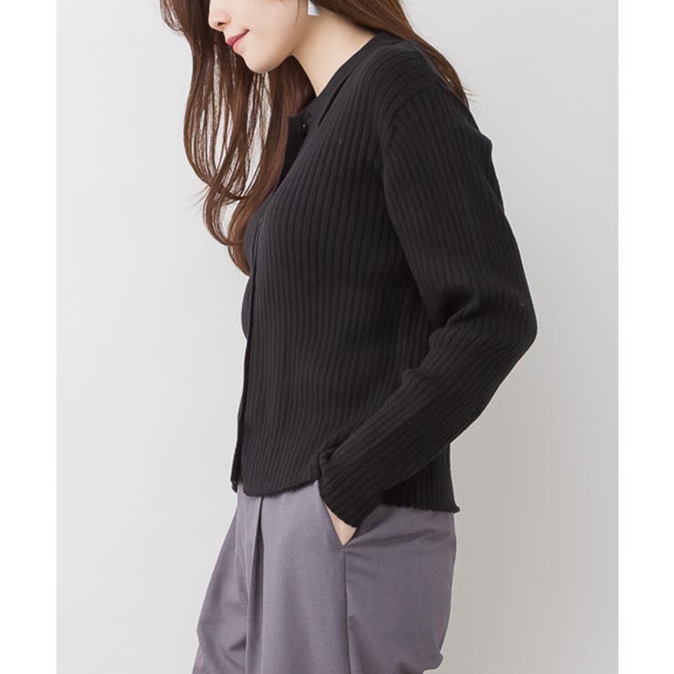 リブポロニットカーディガン | atONE | 詳細画像25 