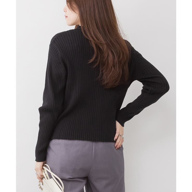 リブポロニットカーディガン | atONE | 詳細画像26 