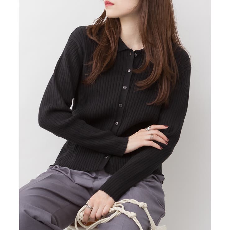 リブポロニットカーディガン | atONE | 詳細画像27 