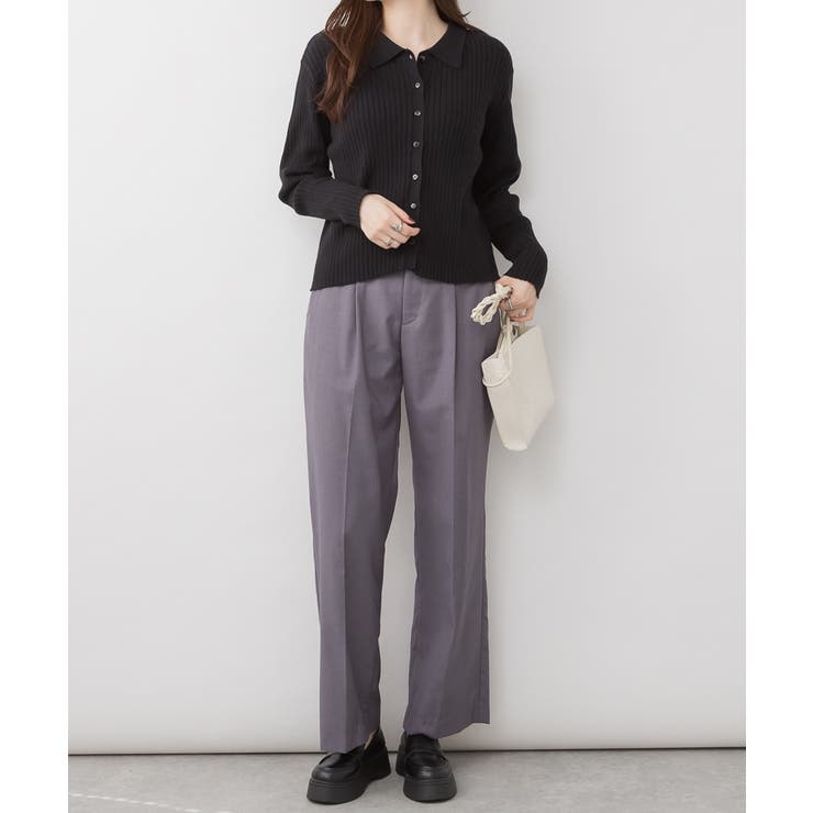 リブポロニットカーディガン | atONE | 詳細画像28 