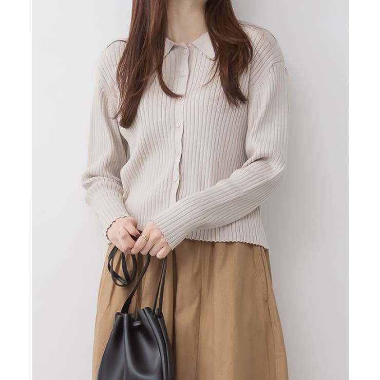 リブポロニットカーディガン | atONE | 詳細画像29 