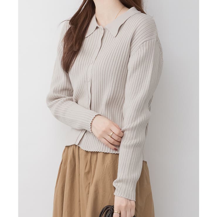 リブポロニットカーディガン | atONE | 詳細画像30 