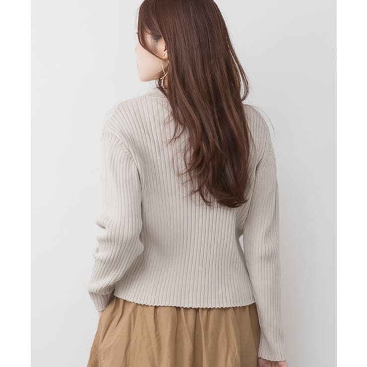 リブポロニットカーディガン | atONE | 詳細画像31 