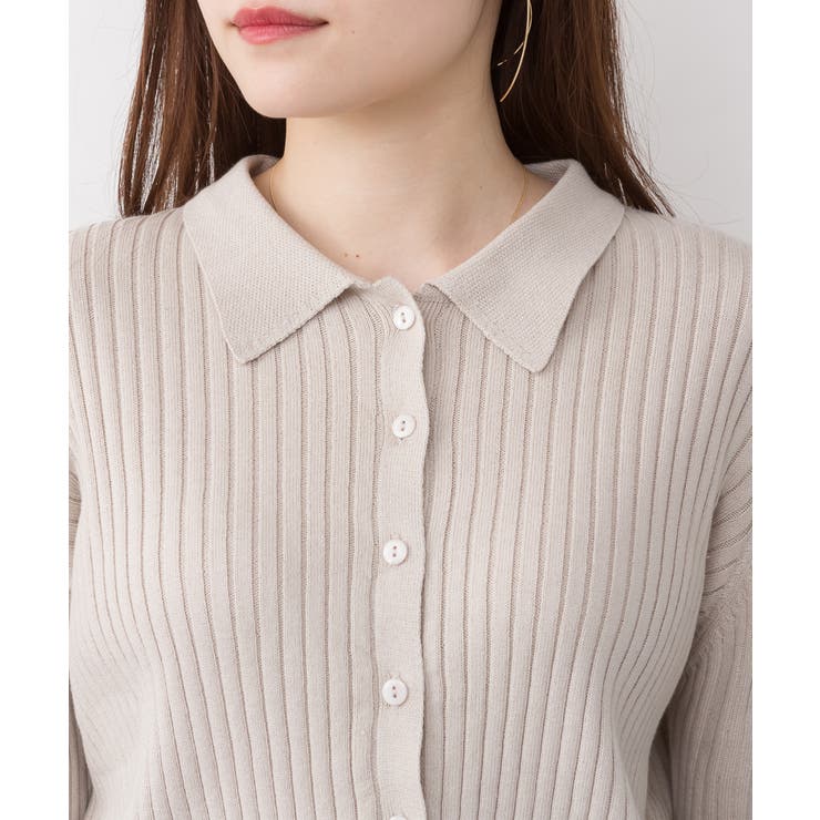 リブポロニットカーディガン | atONE | 詳細画像39 