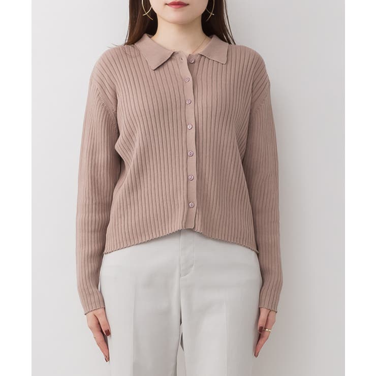 リブポロニットカーディガン | atONE | 詳細画像41 