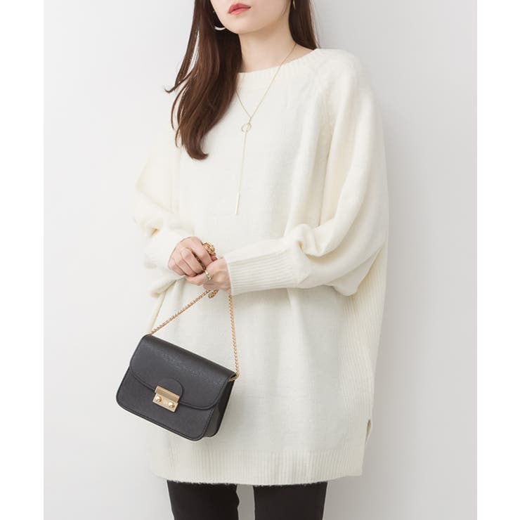 前後2wayオーバーサイズVネックニット | atONE | 詳細画像9 