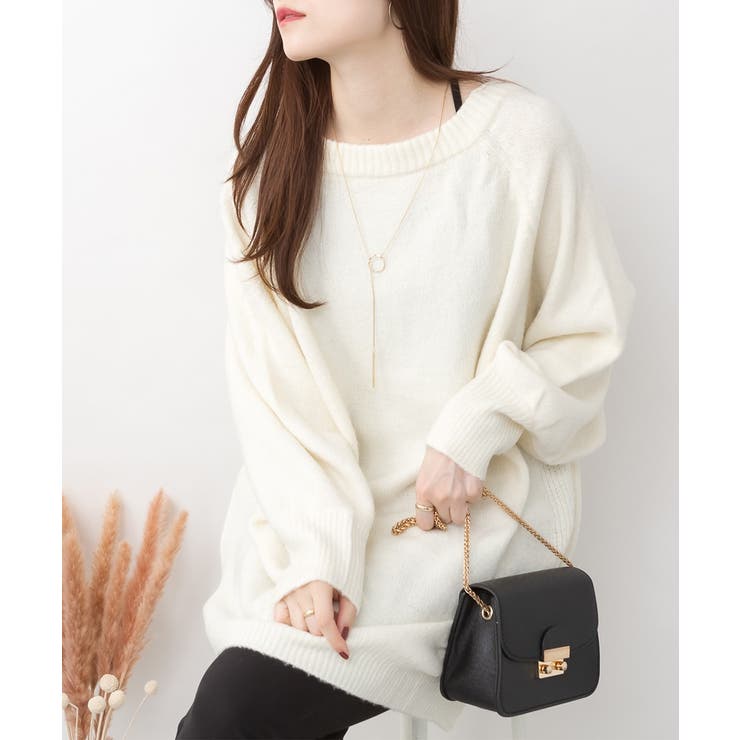 前後2wayオーバーサイズVネックニット | atONE | 詳細画像13 