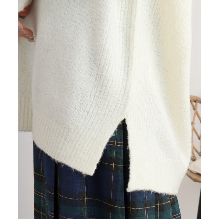 前後2wayオーバーサイズVネックニット | atONE | 詳細画像18 