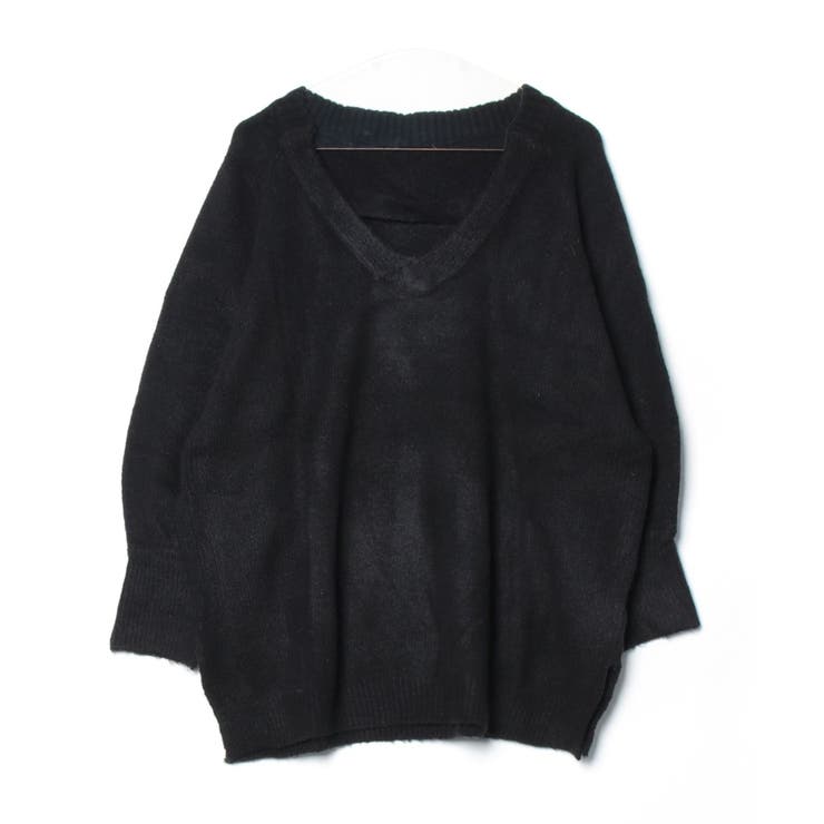 前後2wayオーバーサイズVネックニット | atONE | 詳細画像21 