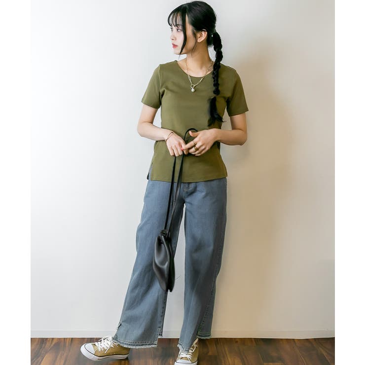 【選べる2タイプ】綿100％ ダブルフロントTシャツ | atONE | 詳細画像29 