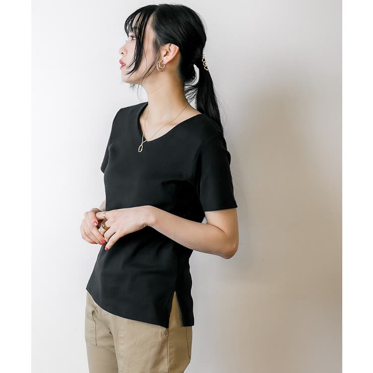 【選べる2タイプ】綿100％ ダブルフロントTシャツ | atONE | 詳細画像23 