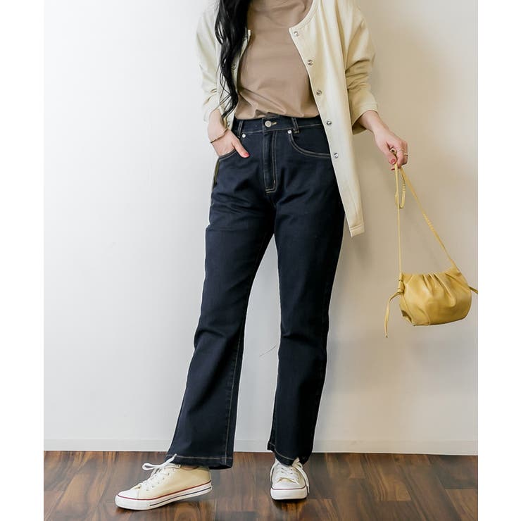 セミフレアデニムパンツ | atONE | 詳細画像1 