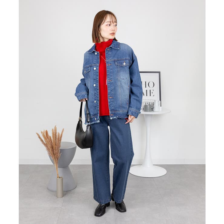 ネックが選べる！カットオフデニムジャケット | atONE | 詳細画像15 