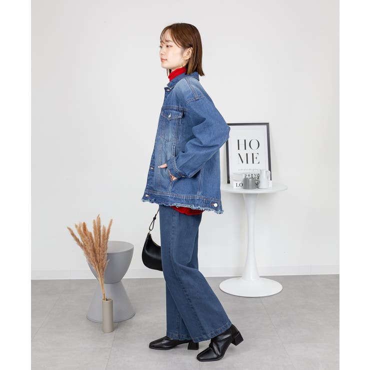 ネックが選べる！カットオフデニムジャケット | atONE | 詳細画像17 