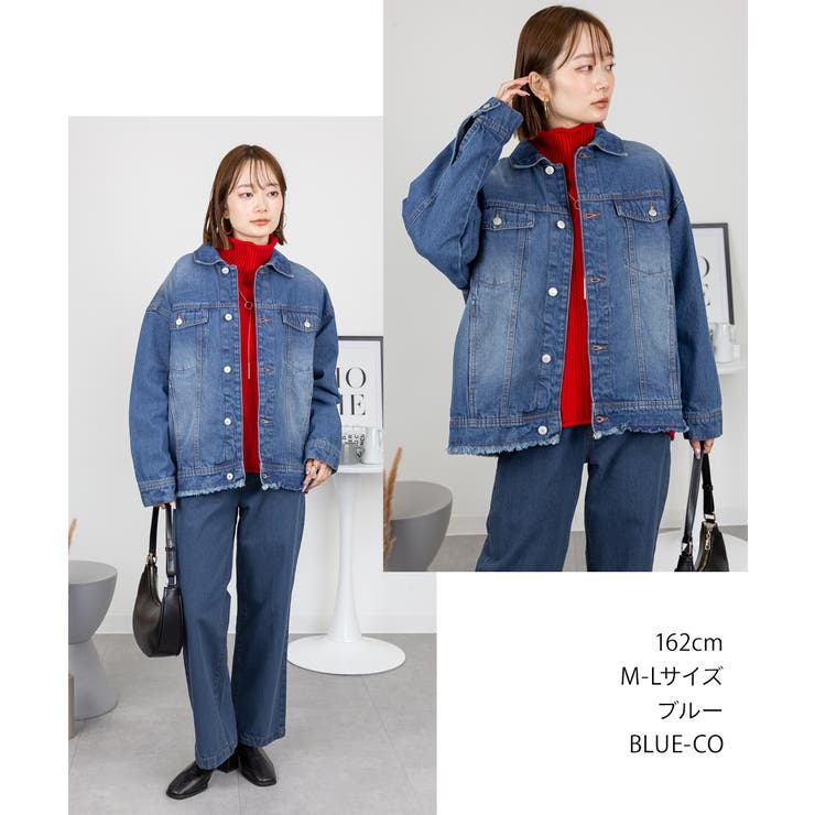 ネックが選べる！カットオフデニムジャケット | atONE | 詳細画像2 