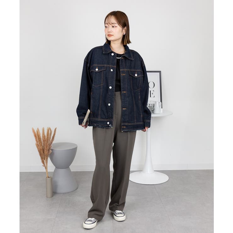 ネックが選べる！カットオフデニムジャケット | atONE | 詳細画像24 