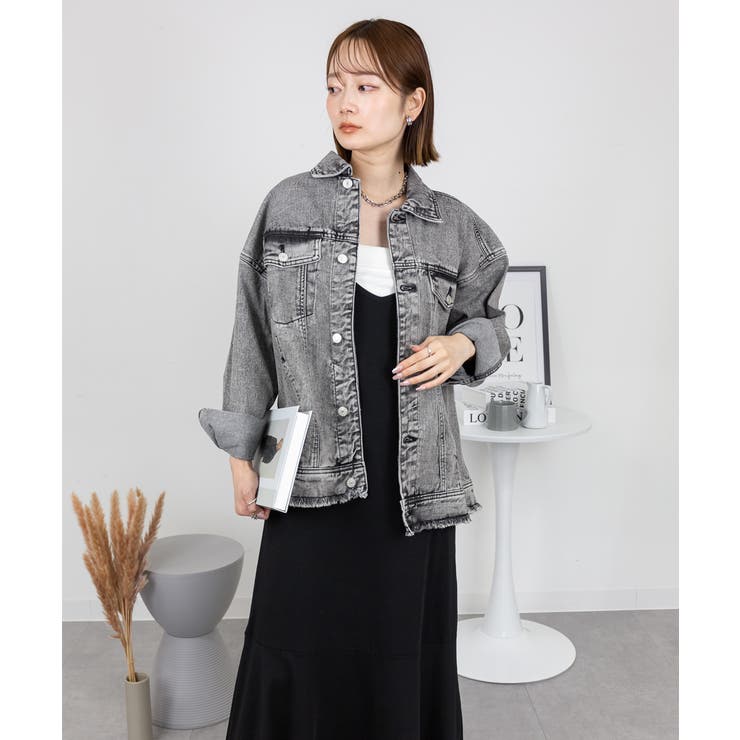 ネックが選べる！カットオフデニムジャケット | atONE | 詳細画像32 