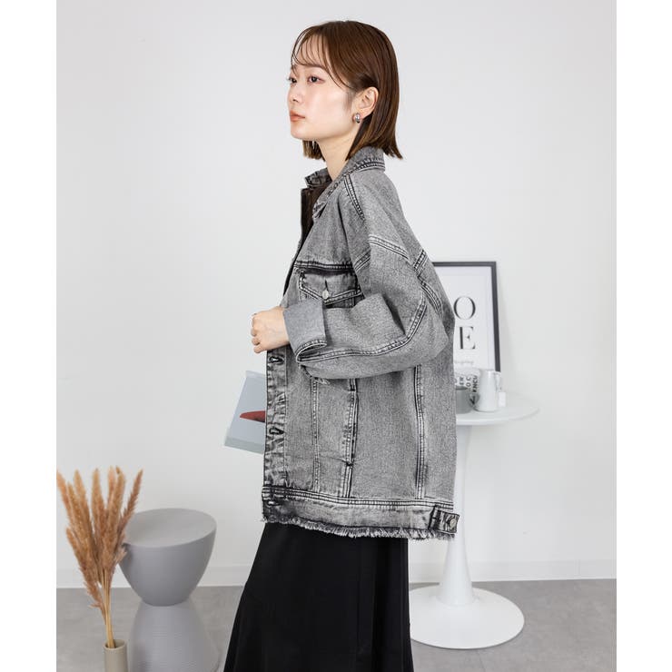 ネックが選べる！カットオフデニムジャケット | atONE | 詳細画像34 