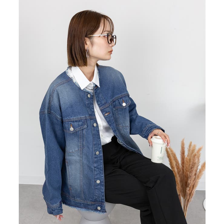 ネックが選べる！カットオフデニムジャケット | atONE | 詳細画像42 