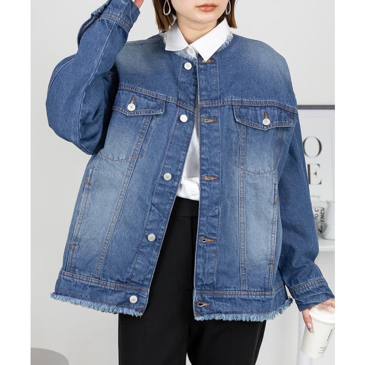 ネックが選べる！カットオフデニムジャケット | atONE | 詳細画像43 