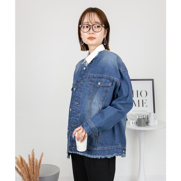 ネックが選べる！カットオフデニムジャケット | atONE | 詳細画像45 