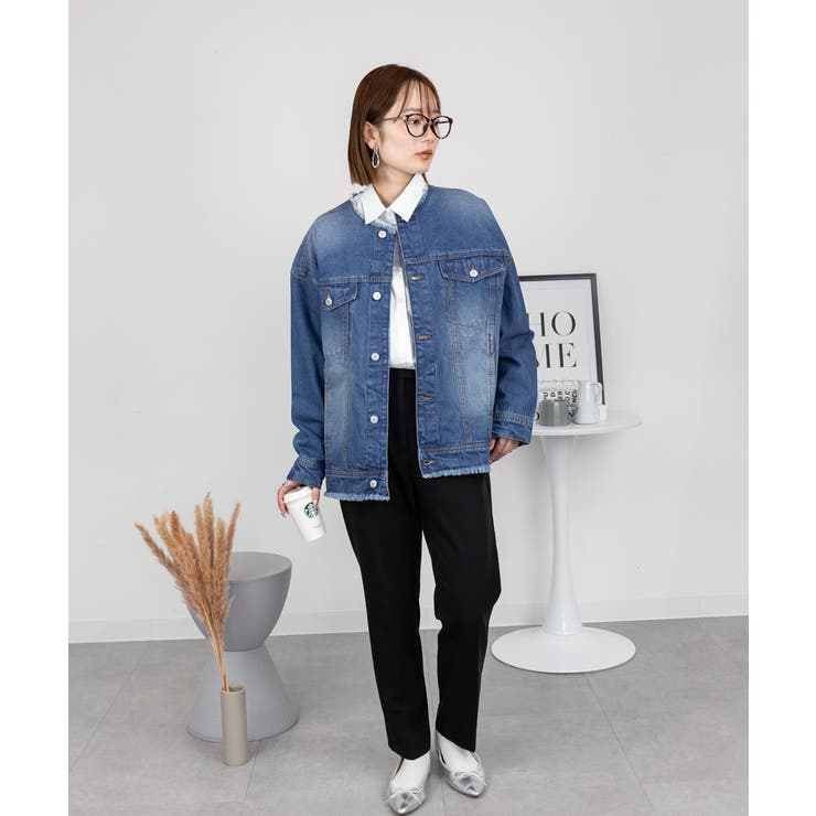 ネックが選べる！カットオフデニムジャケット | atONE | 詳細画像50 