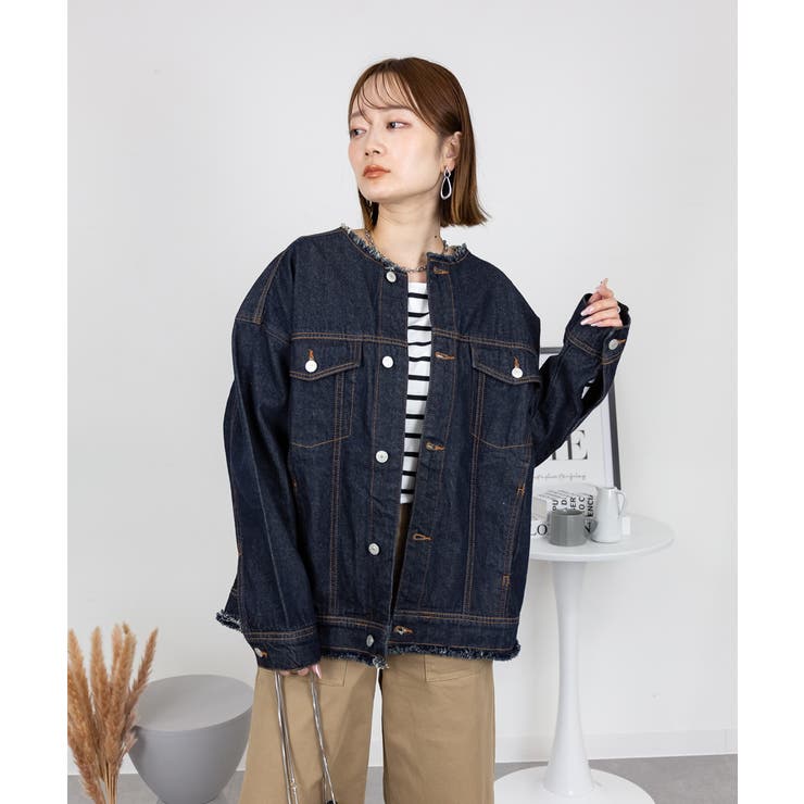 ネックが選べる！カットオフデニムジャケット | atONE | 詳細画像57 