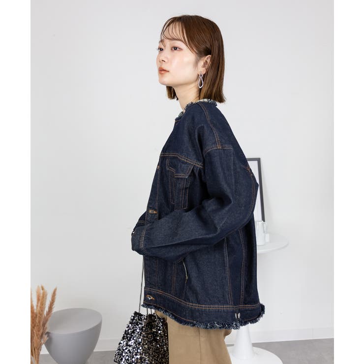 ネックが選べる！カットオフデニムジャケット | atONE | 詳細画像59 