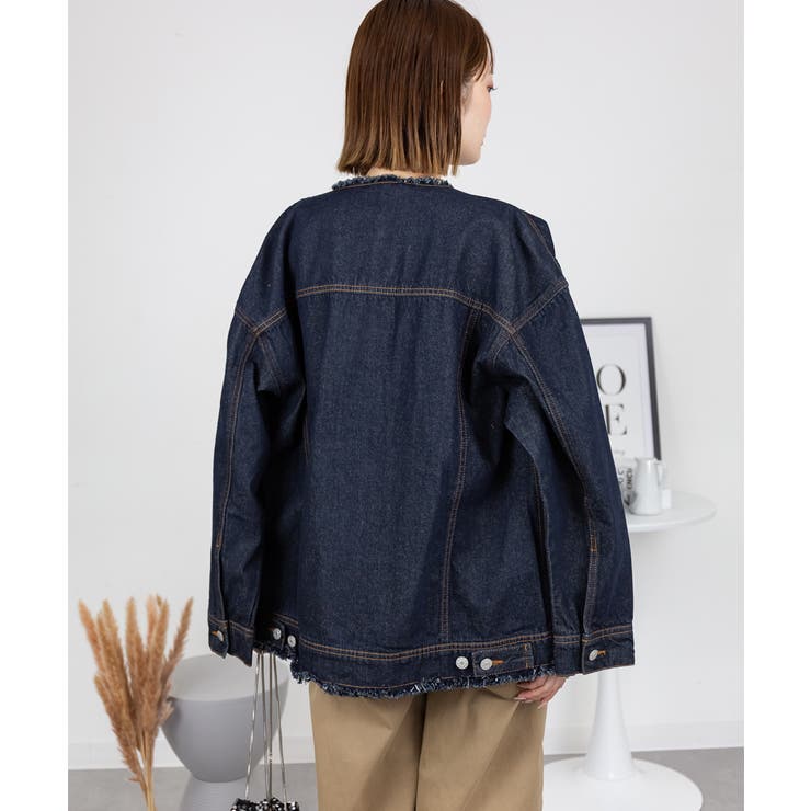 ネックが選べる！カットオフデニムジャケット | atONE | 詳細画像60 