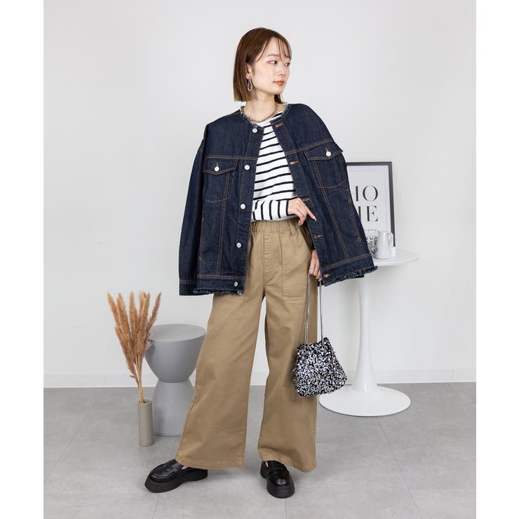 ネックが選べる！カットオフデニムジャケット | atONE | 詳細画像63 