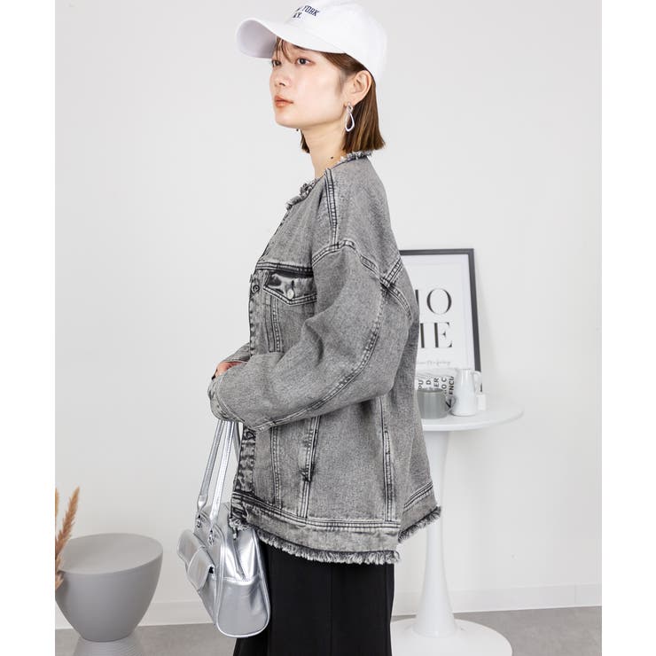 ネックが選べる！カットオフデニムジャケット | atONE | 詳細画像69 