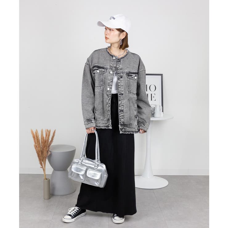 ネックが選べる！カットオフデニムジャケット | atONE | 詳細画像74 