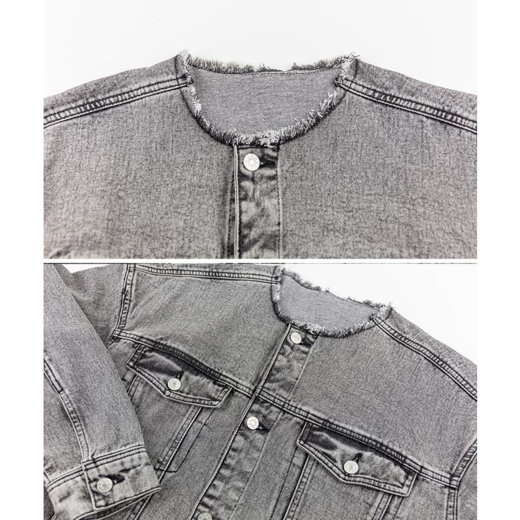 ネックが選べる！カットオフデニムジャケット | atONE | 詳細画像85 