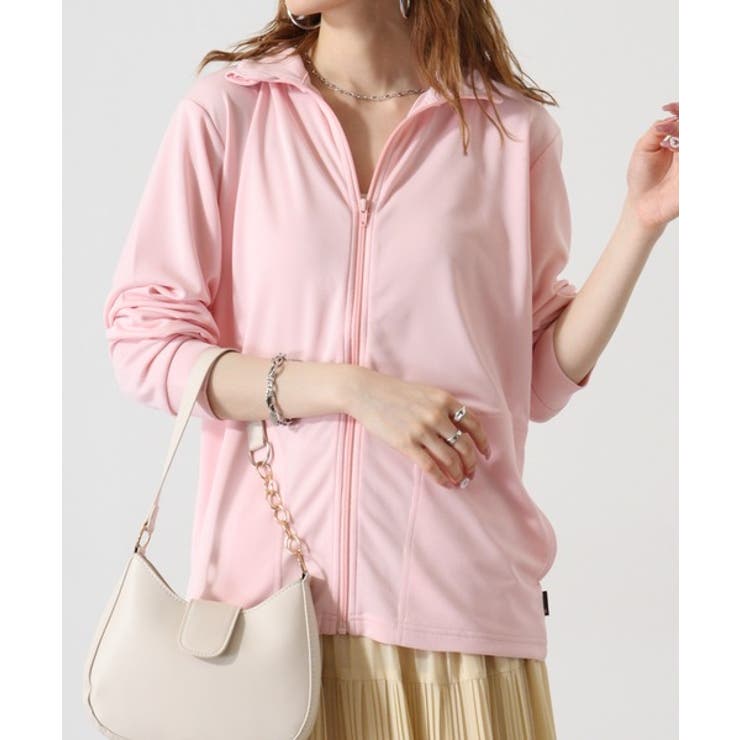 LIGHT PINK | トラックトップジャケット（ポリジン加工） | atONE
