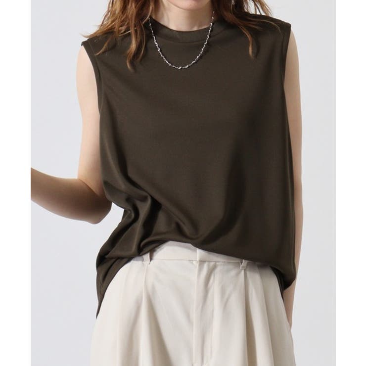 KHAKI | ノースリーブTシャツ（ポリジン加工） | atONE