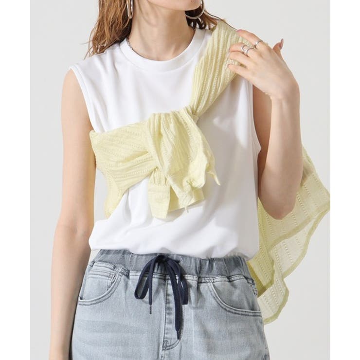 WHITE | ノースリーブTシャツ（ポリジン加工） | atONE