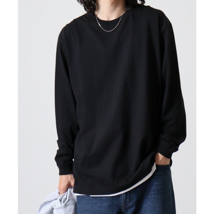 ブラック | 5.6オンスハイグレードロングスリーブTシャツ | atONE