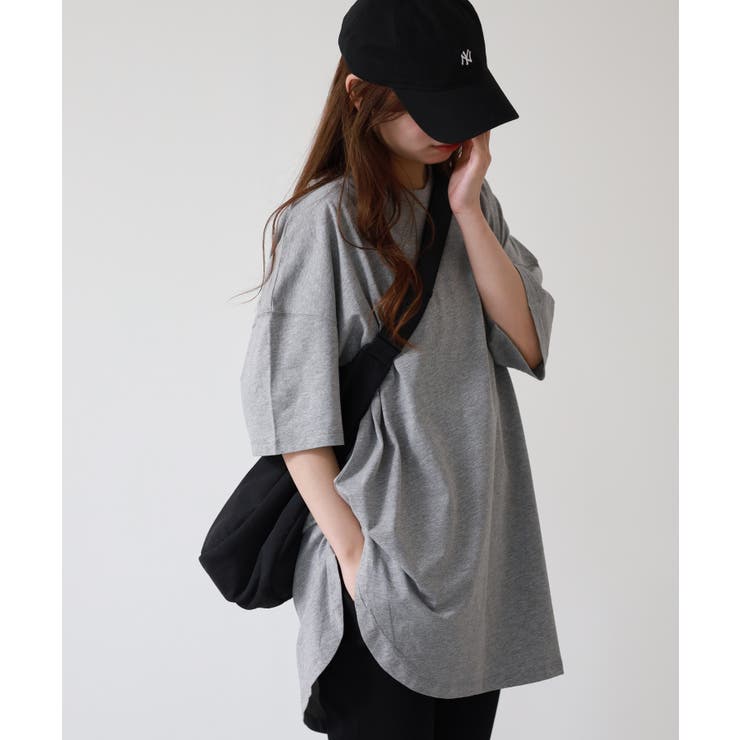ミニポケット付きオーバーサイズ無地Tシャツ | atONE | 詳細画像9 