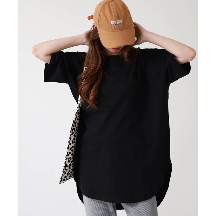 ミニポケット付きオーバーサイズ無地Tシャツ | atONE | 詳細画像15 
