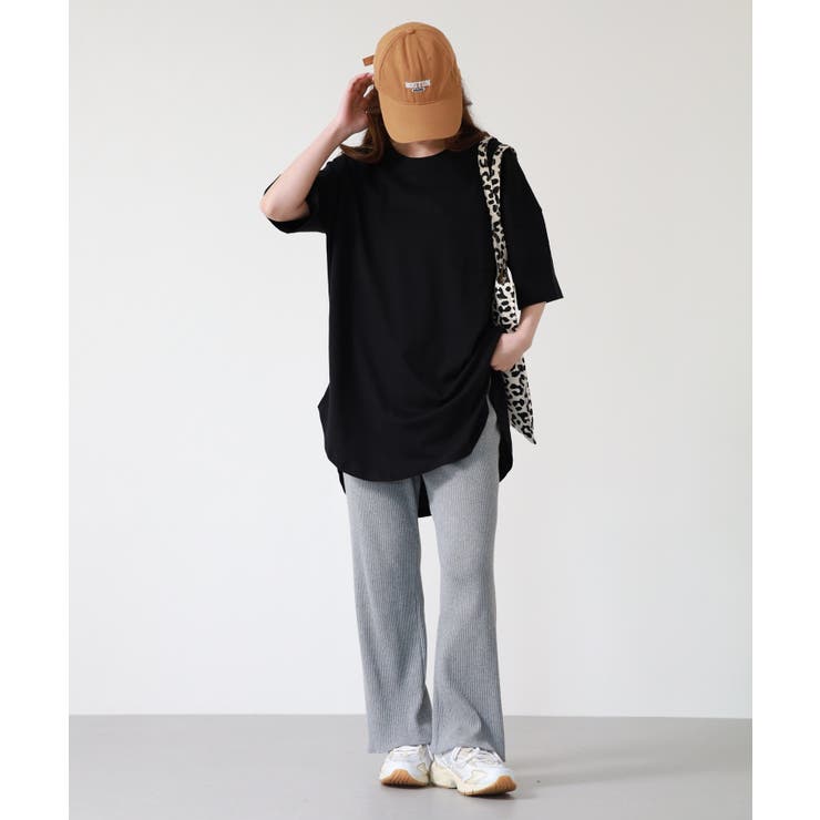 ミニポケット付きオーバーサイズ無地Tシャツ | atONE | 詳細画像18 