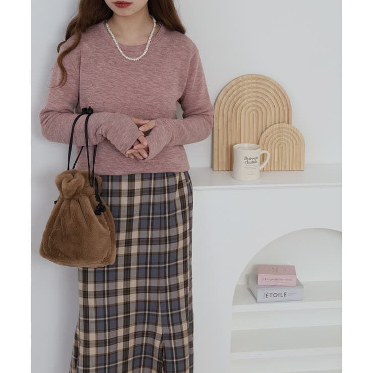 裏起毛指ぬきニットソー | atONE | 詳細画像9 